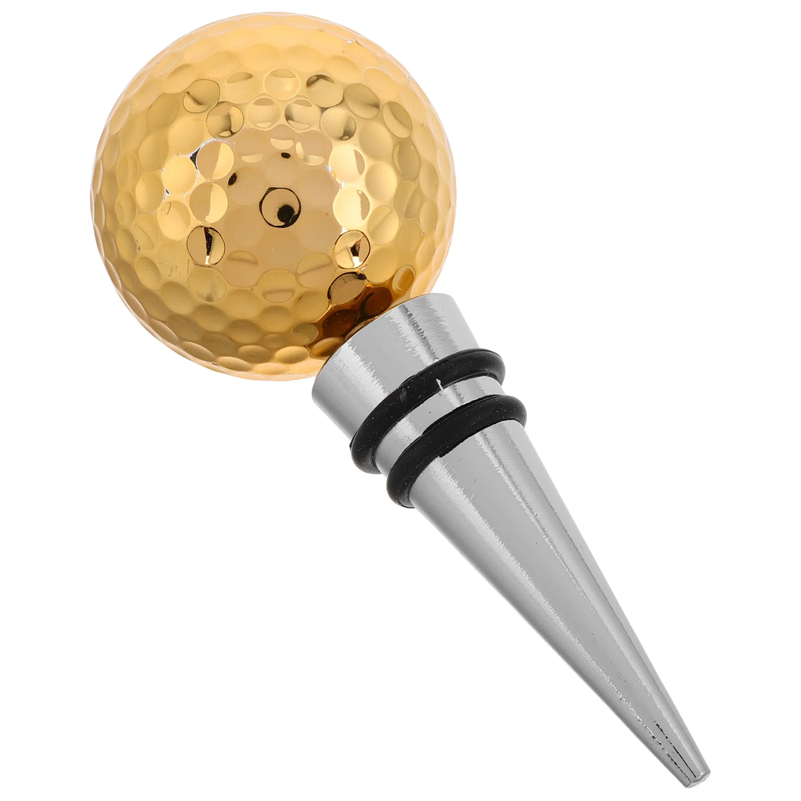 

Golf Bottle Plug Drinks Stopper Alloy Ball Stoppers Caps Metal Rubber Decorative Fresh Creative Red