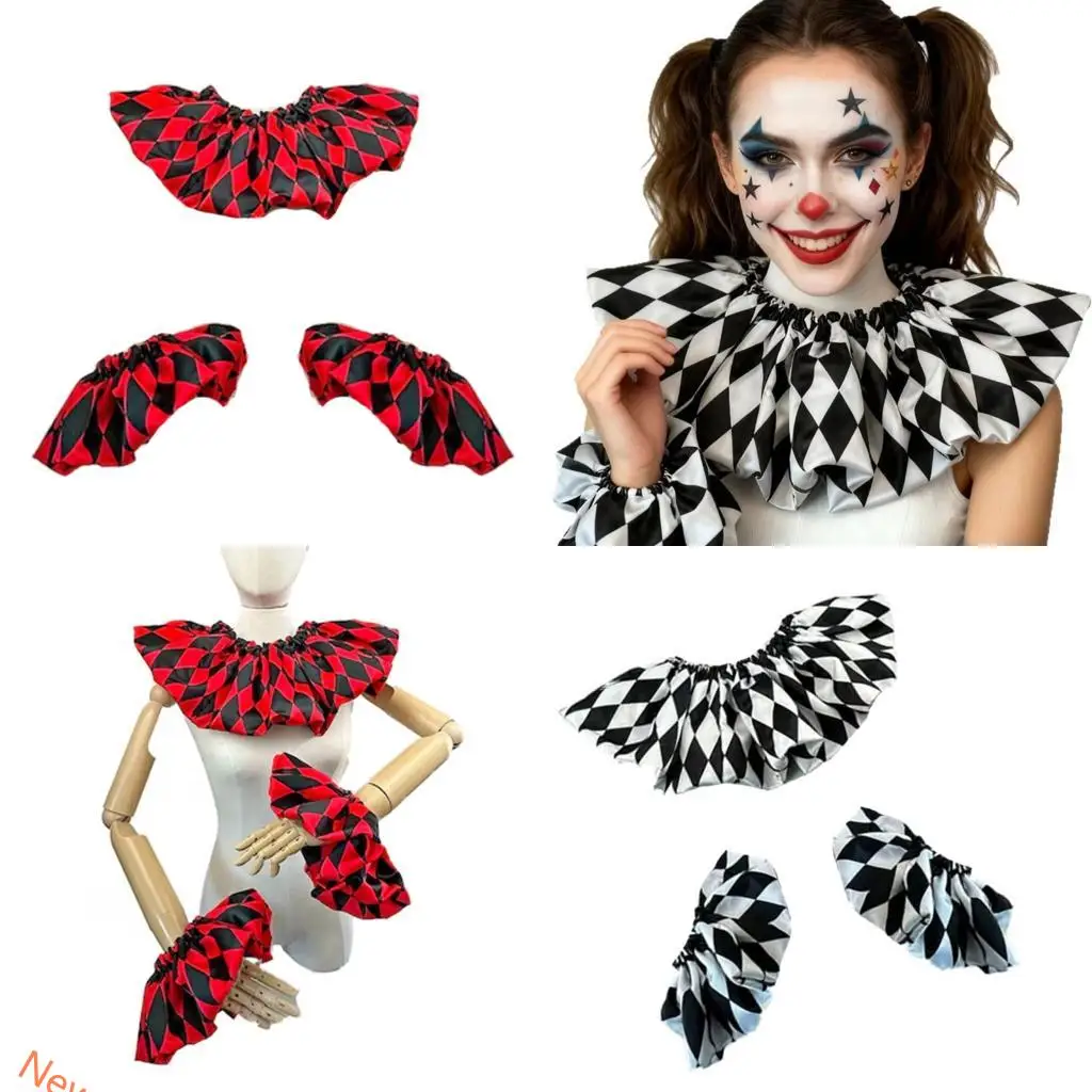 easy-wear-checkered-collar-for-halloween-parties-and-office-fashion-skin-friendly-lxad