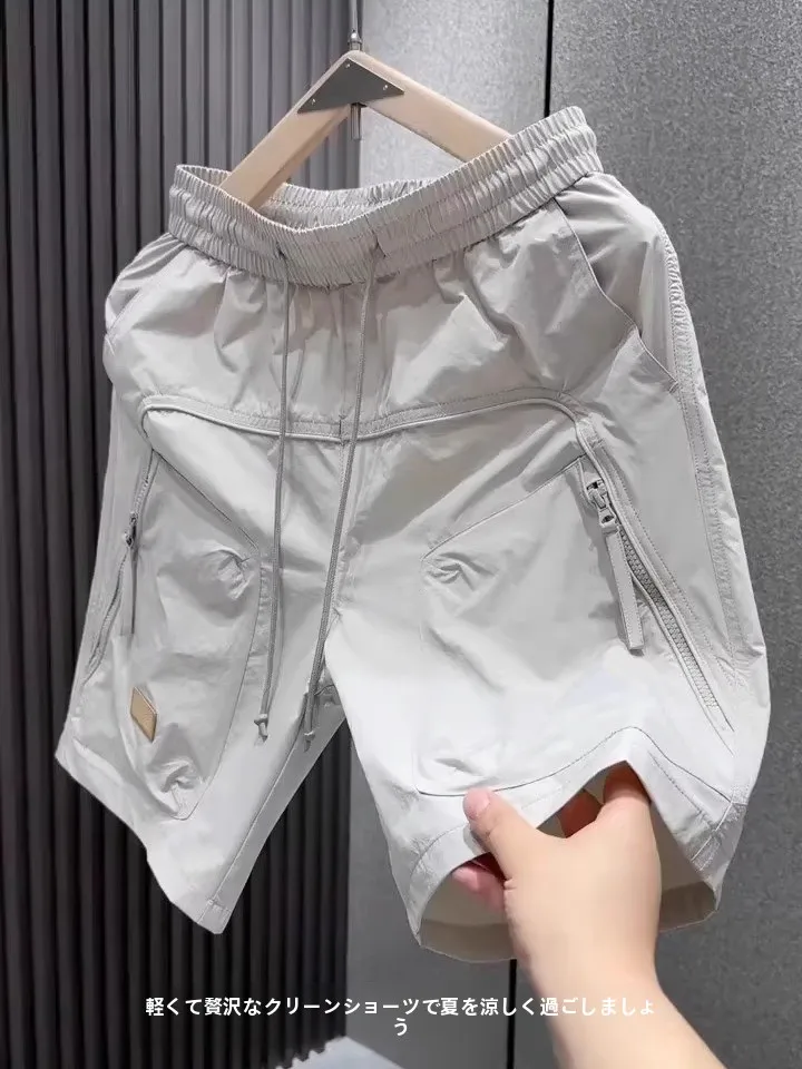 

Быстросохнущие мужские шорты для активного отдыха, летние, модные, в американском рабочем стиле, дышащие, повседневные, спортивные, длиной до колена, для пляжа