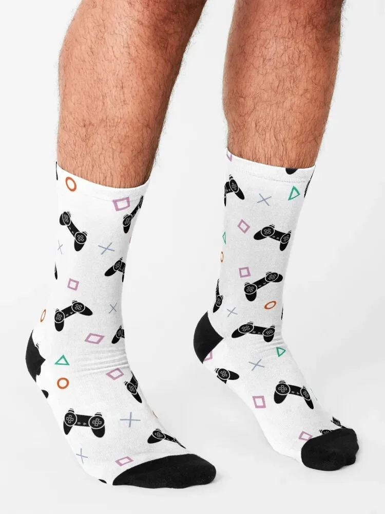 Calcetines de invierno para niño y mujer, calcetines de videojuego, controladores, Año Nuevo