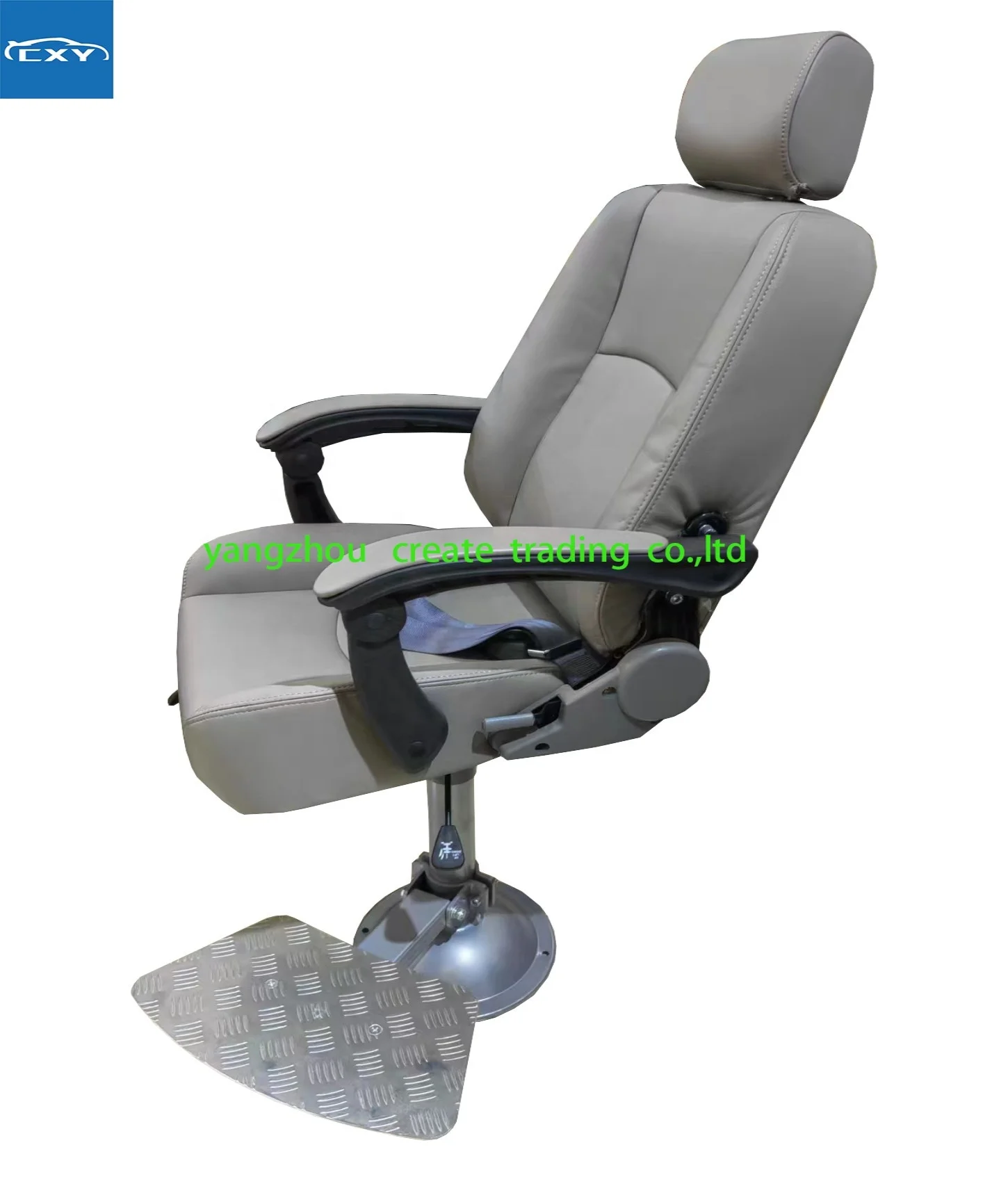 Airow auto Marine Boat Driver Seat With Aluminum Adjustable Seat Pedestal 360 Rotation and Adjustable Height