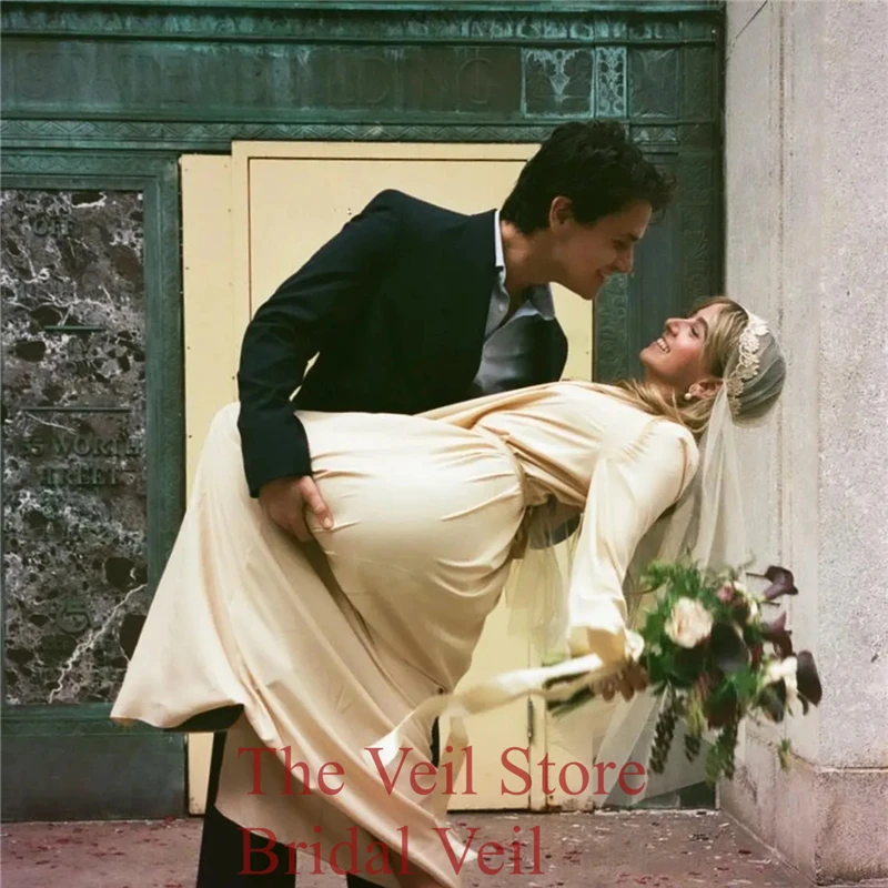 2T طبقتين جولييت خمر حجاب الزفاف مع أحمر الخدود أوف وايت تول كاتدرائية اكسسوارات طويلة للعرائس فريد