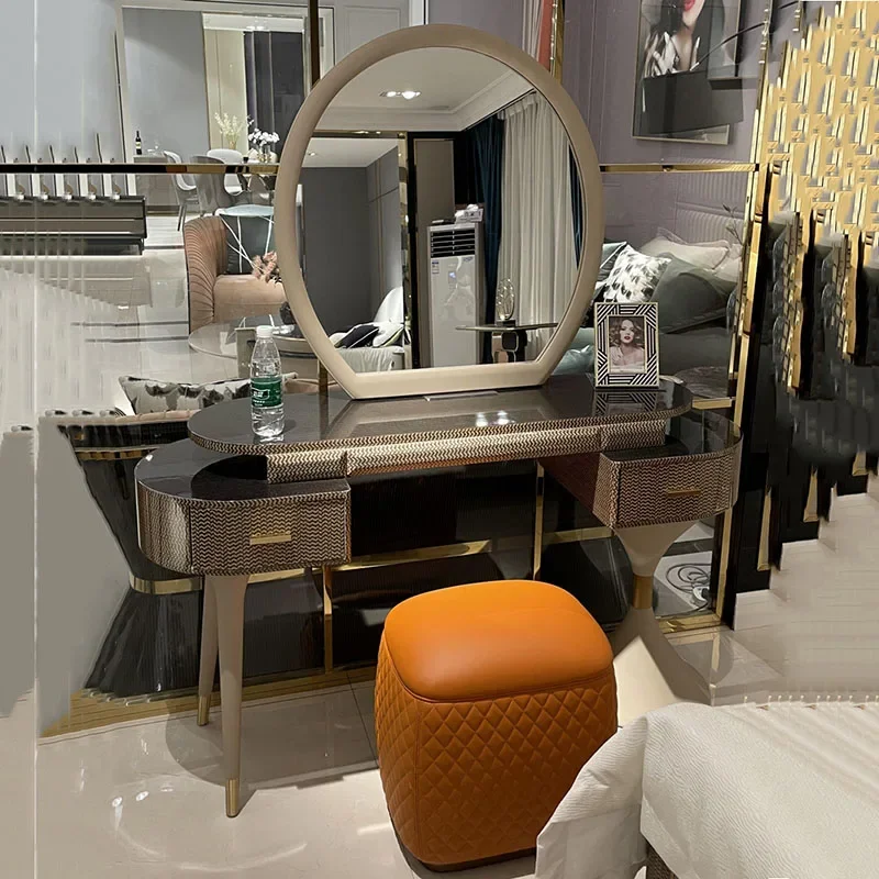 

Nordic Drawers Dressing Table Glod Black Makeup Luxury Dressing Table Vanity Room Coiffeuse De Chambre Bedroom Furniture