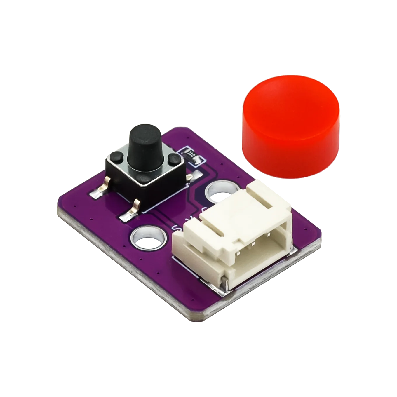 Single Key Switch Module Button Light Touch Switch Board Electronic Building Block Cap with Hat DIY Kit PH2.0-3 pin Interface