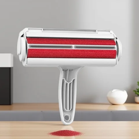 Pet Hair Remover Roller Pet Hair Remov Cleaning Removing Dog Cat Self Cleaning Lint Pet Hair Remover  One Hand Operate