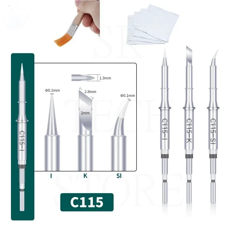 YIHUA ליבת חימום משולבת ברזל חשמלי סדרת C115 טיפים להידוק תחנת הידוק I K SI ברזל דיוק