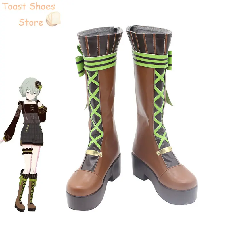 

Project Sekai Colorful Stage Kusanagi Nene Cosplay Shoes PU Leather Shoes Halloween Carnival Boots Cosplay Props Costume Prop