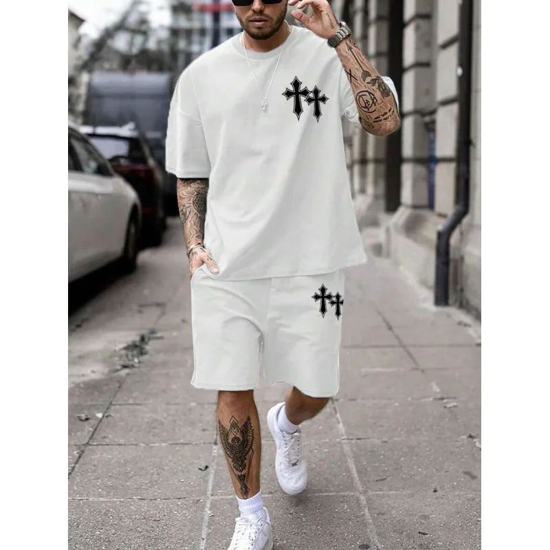 

Trendy Two Piece Set Summer Men's Set New Arrival Goods Designer Clothes Man Clothing Sports Suits T-shirts for Men Mens Shorts