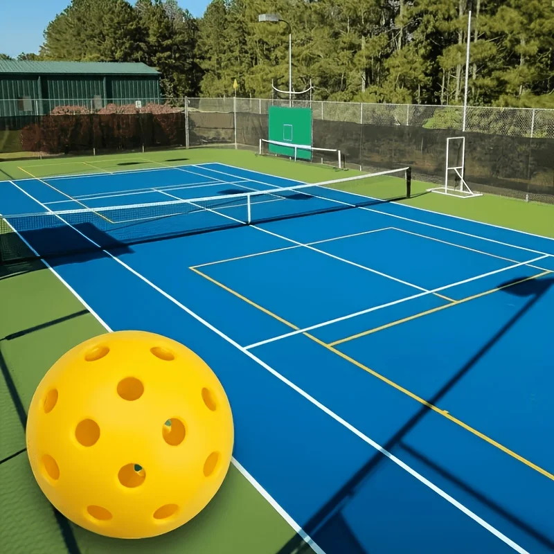 6 Pack 40 Holes Pickleball, Integrally Molded Pickle Balls, High Bounce & High Visibility, Wear Resistant Training Pickleballs,