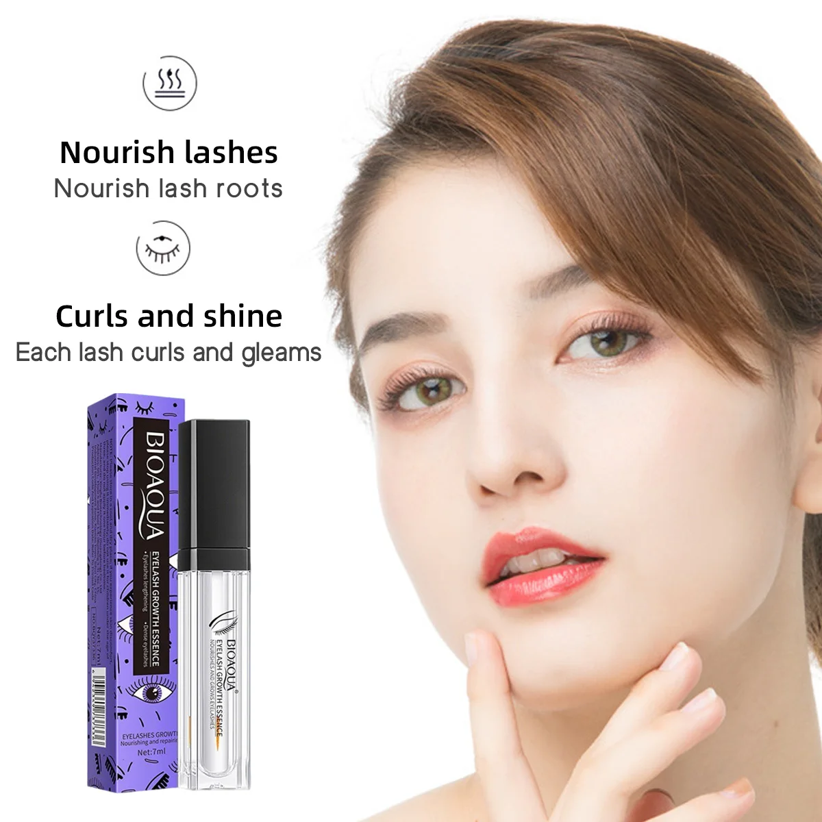 เซรั่มบำรุงขนตาเข้มข้น ช่วยให้ขนตาหนาขึ้นและยาวขึ้น ผลิตภัณฑ์ดูแลขนตาที่เข้ากับการแต่งหน้า ช่วยให้ขนตายาวขึ้นอย่างรวดเร็ว