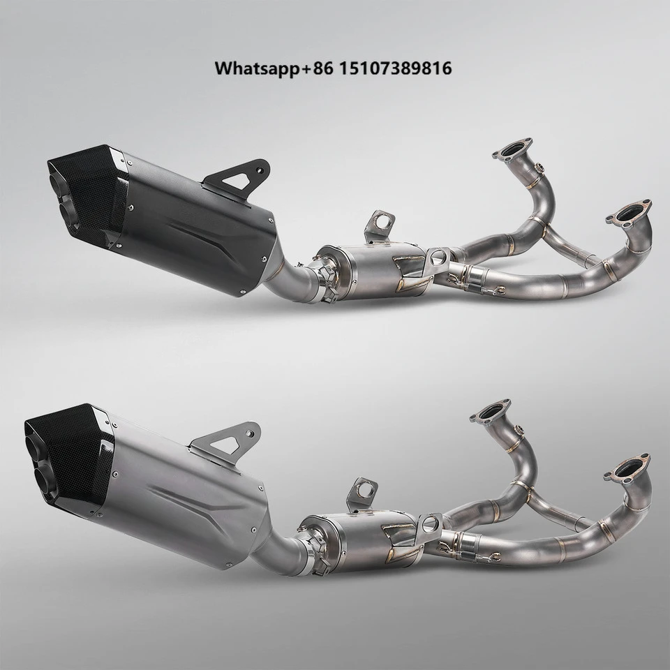R1300GS 2024-2025 ADV Motorcycle Exhaust System Modification Full Ti Alloy Muffler-Black/Silver