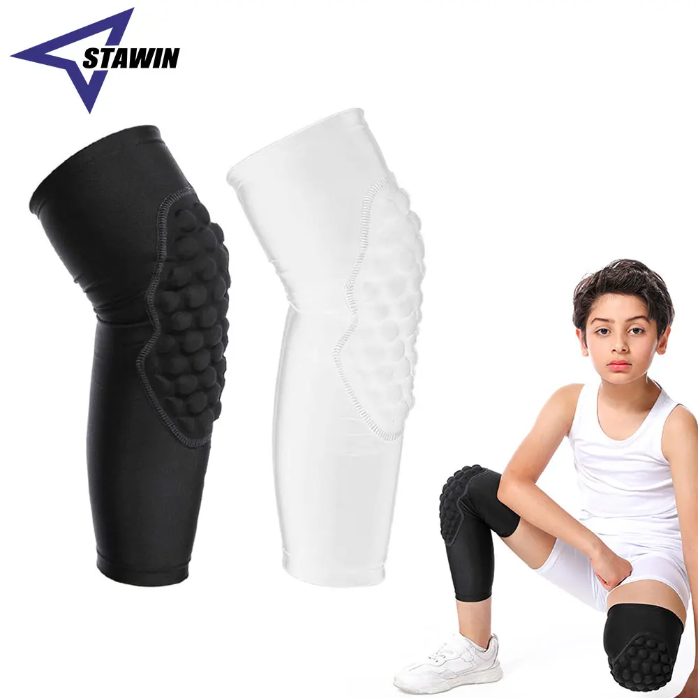 1 PCS Crash Pad Youth Basketball Knee Sleeves, Anti-Collision Long-Legged Knee Pads Protective Gear, Boys Girls Joint Protection