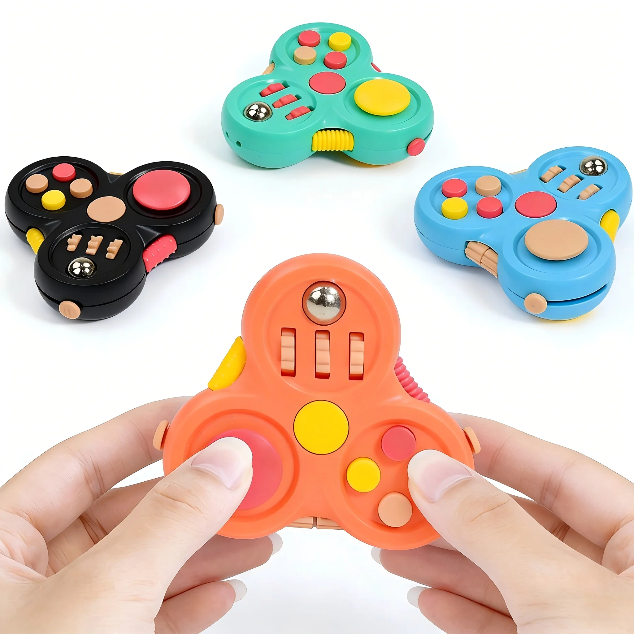 

Вращающаяся антистресс-игрушка Press Magic Bean Fidget Pad для снятия стресса, подходит для взрослых, детей, людей с аутизмом и СДВГ, игрушка для пальцев