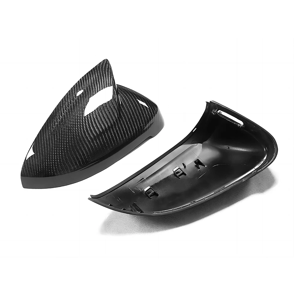 M Style Replacement Rearview Side Mirror Covers Cap For Audi 17-23 B9 A4 S4 RS4 A5 S5 RS5 Carbon Fiber Pick Blind Spot Assist