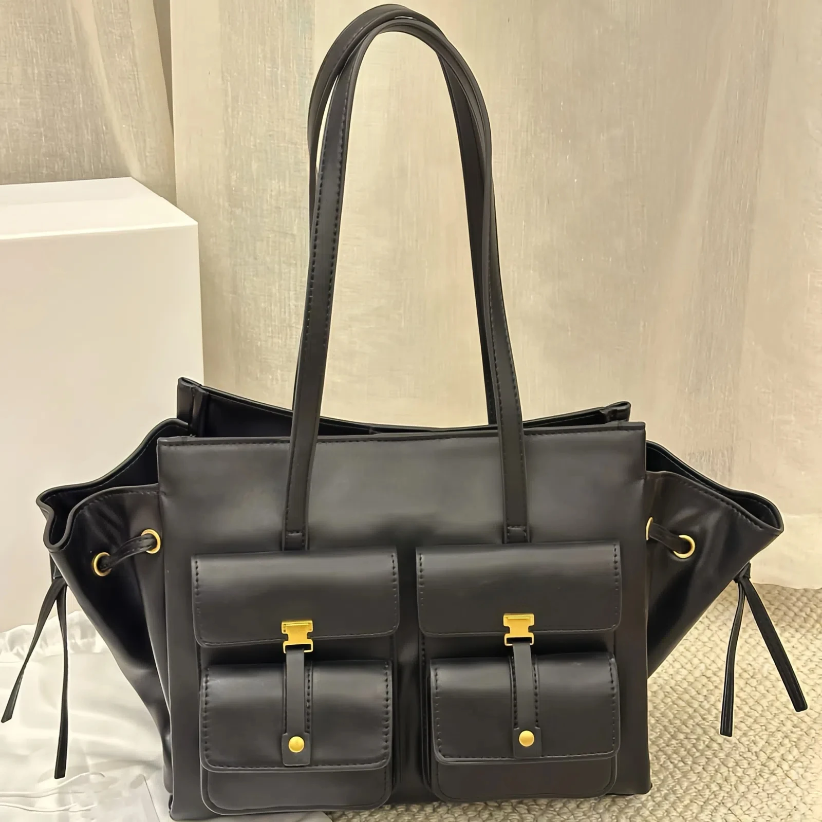 

Карманная сумка, брендовая роскошная новая модная универсальная пригородная мотоциклетная стильная крутая женская сумка-тоут большой емкости на плечо, подмышки