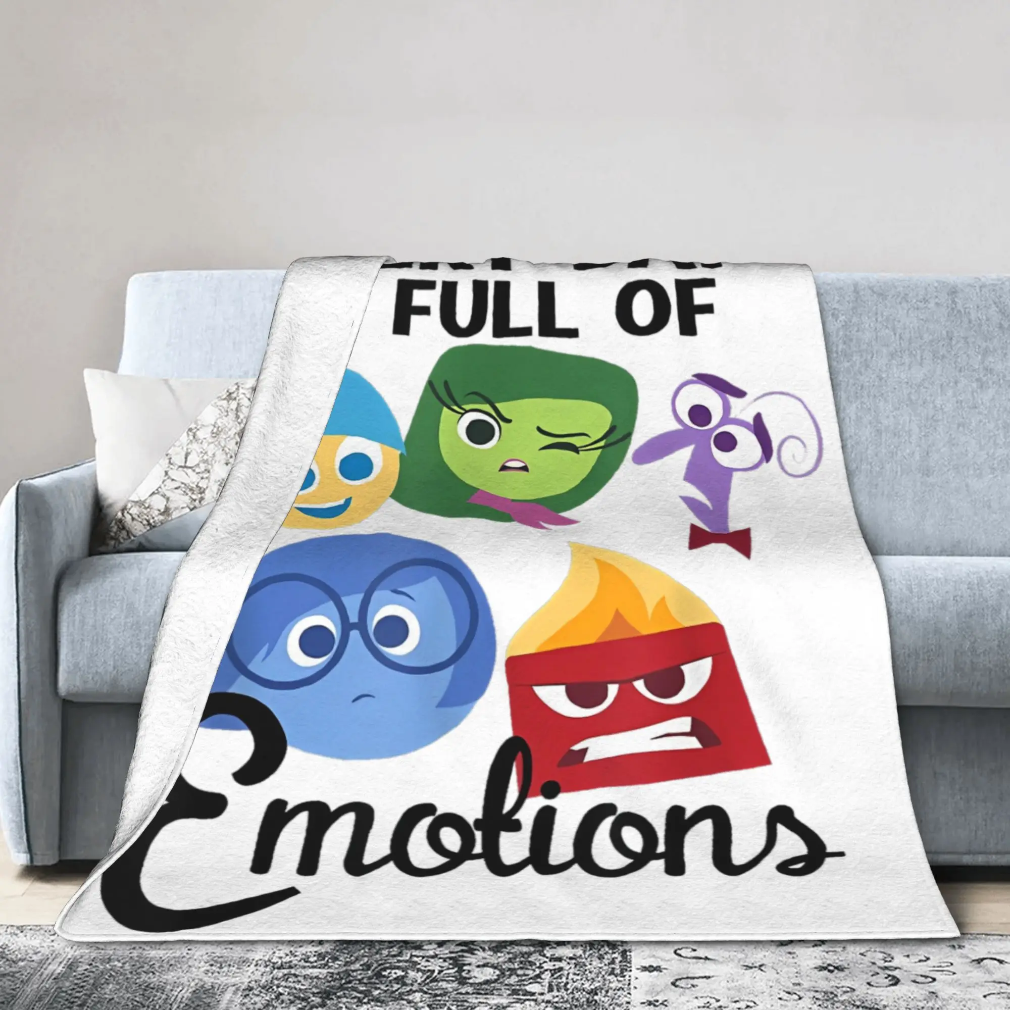 

Inside Out Blankets Flannel Emotions Group Lightweight Thin Throw Blanket for Bedding Throws Quilt Multifunction