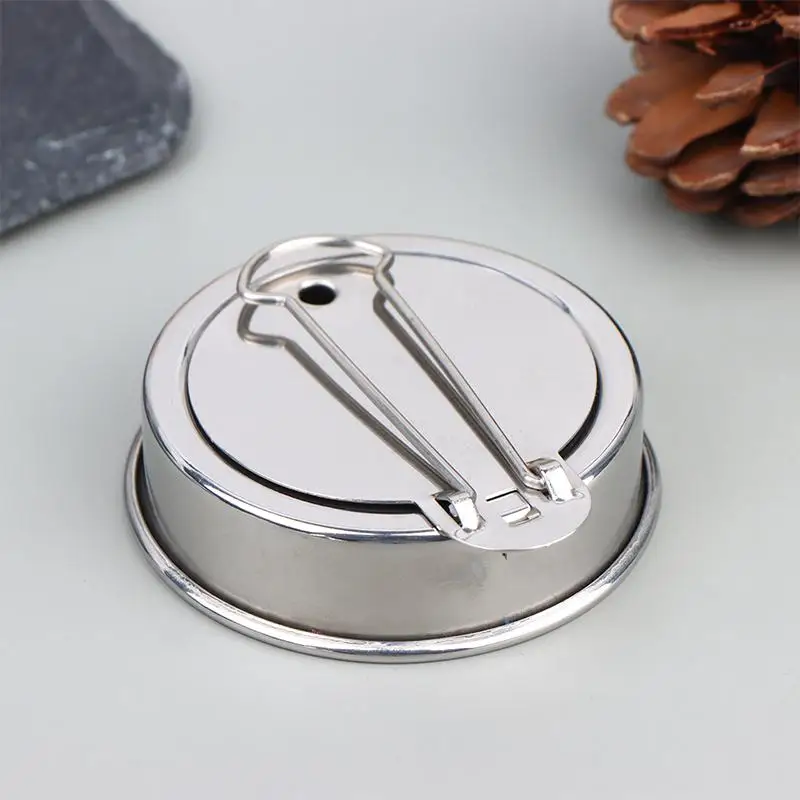 Stainless Steel Mini Alcohol Furnace Ignition Cover With Handle Anti Scalding Windproof Barrier Fuel Fire Extinguishing Cover