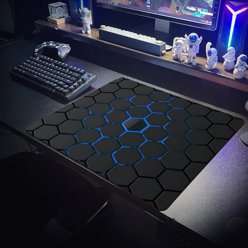 

Hexagon Waterproof Mouse Pad Gaming Accessories Gamer Computer Mat Aesthetic Office Carpet Table Cushion 900x400 450x400 Rug