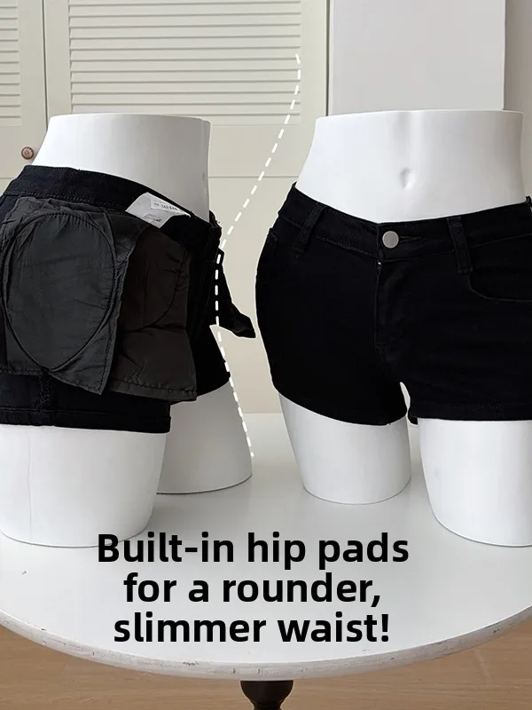 Low-Waist Fashionable Chic American Style Hot Pants Sexy Short Jeans Tight-Fit Butt-Lifting Shorts for Young Women Summer Wear - view 5