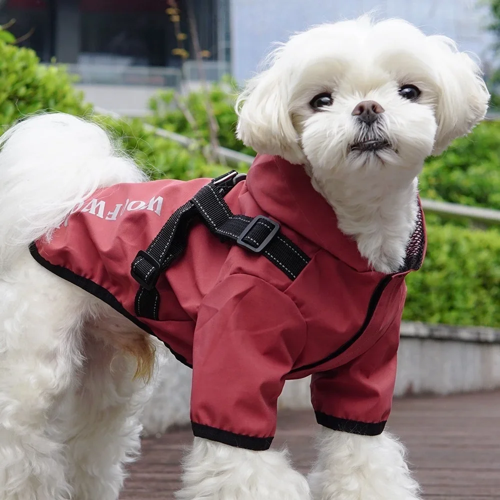 Perro Mackintosh Poncho impermeable de cuatro patas todo incluido Teddy Pomeranian Perro pequeño y mediano Mackintosh