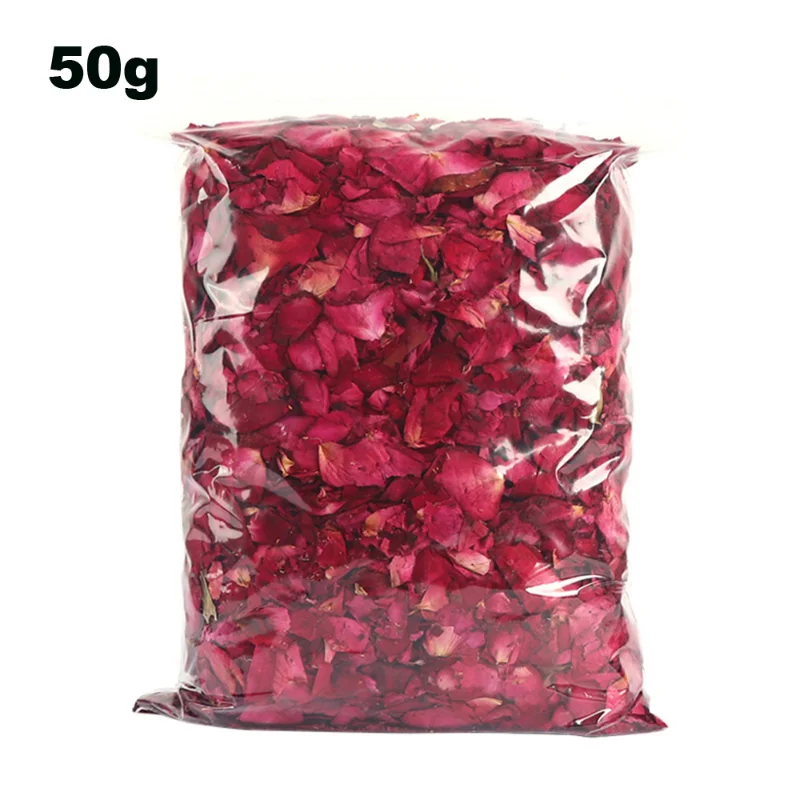 50g Bathing Supply Romantic Natural Dried Rose Petals Bath Milk Bath Dry Flower Petal Spa Whitening Shower Bath Products Bath