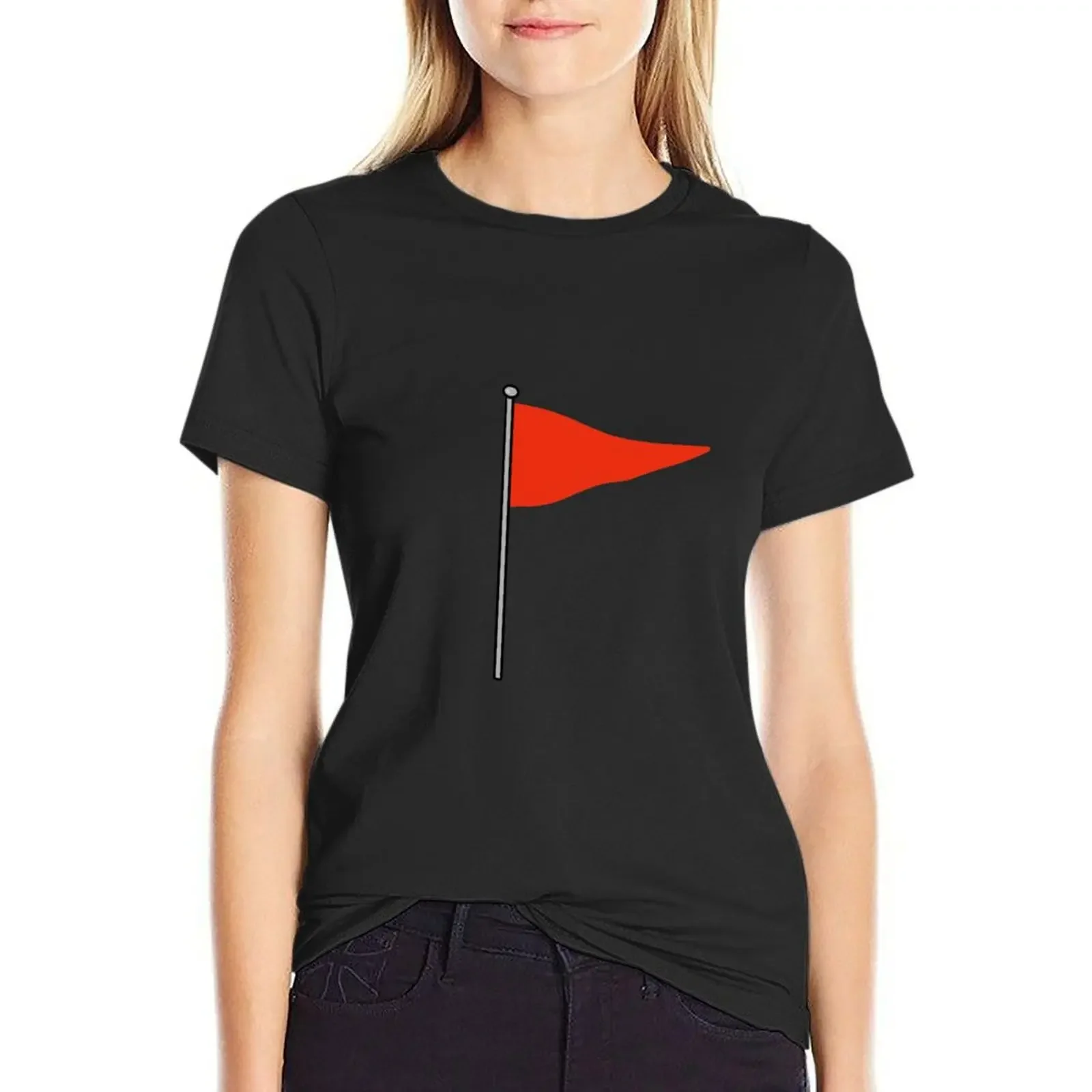 

red flag T-Shirt new edition animal print shirt for girls tees Top Women