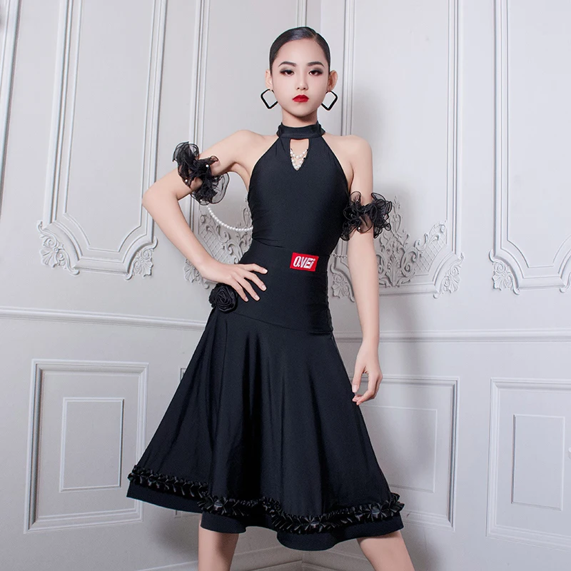 Children'S National Standard Ballroom Dance Competition Costumes Girls Waltz Modern Dancing Dresses Kids Stage Clothes DW10249