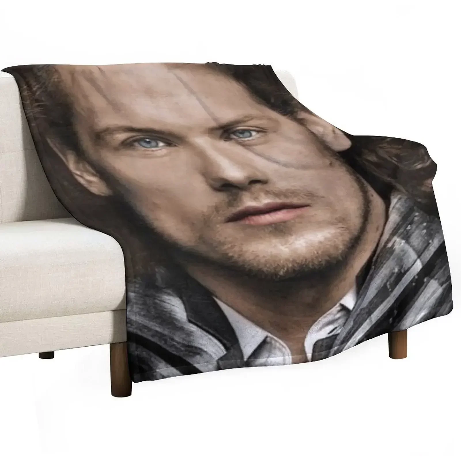 sam heughan Throw Blanket Compact Warm Blanket for Car Road Trip