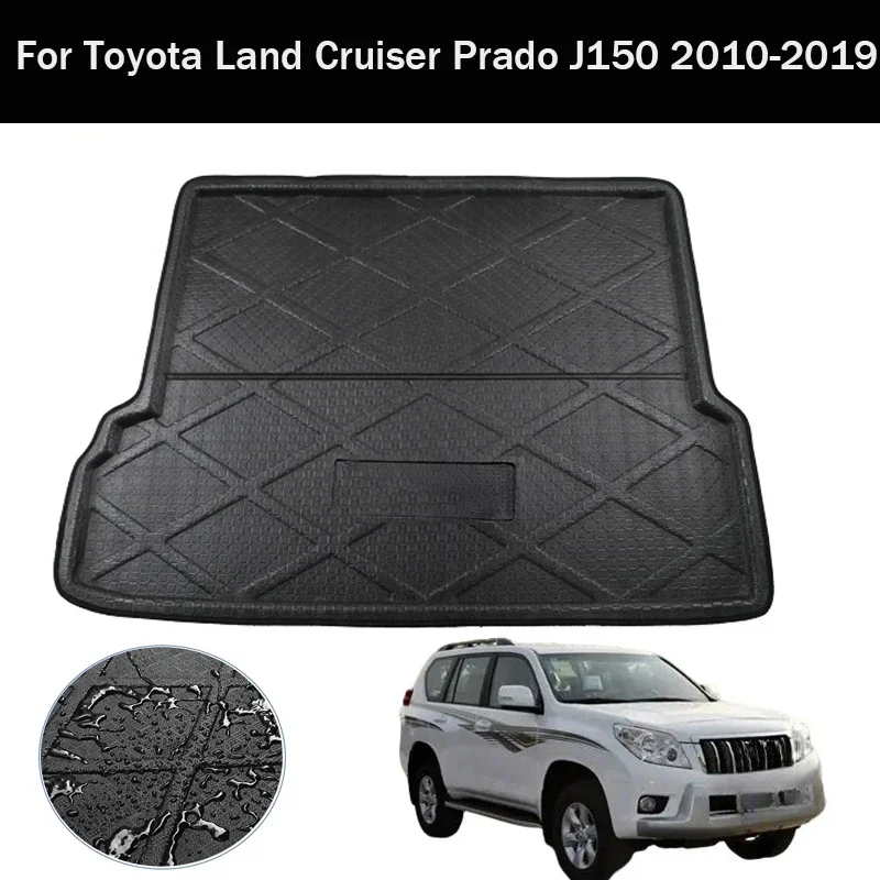 Für Toyota Land Cruiser Prado J150 150 7-Sitzer 2010-2019 Kofferraum-Liner Kofferraummatte Bodenteppich Auto-Kofferraummatte