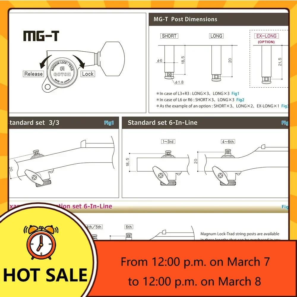 

Q-X- Music Store--brand new-Original GOTOH SG381-01-MGT Electric Guitar Locking Machine Heads Tuners Tuning Peg MADE IN JAPAN