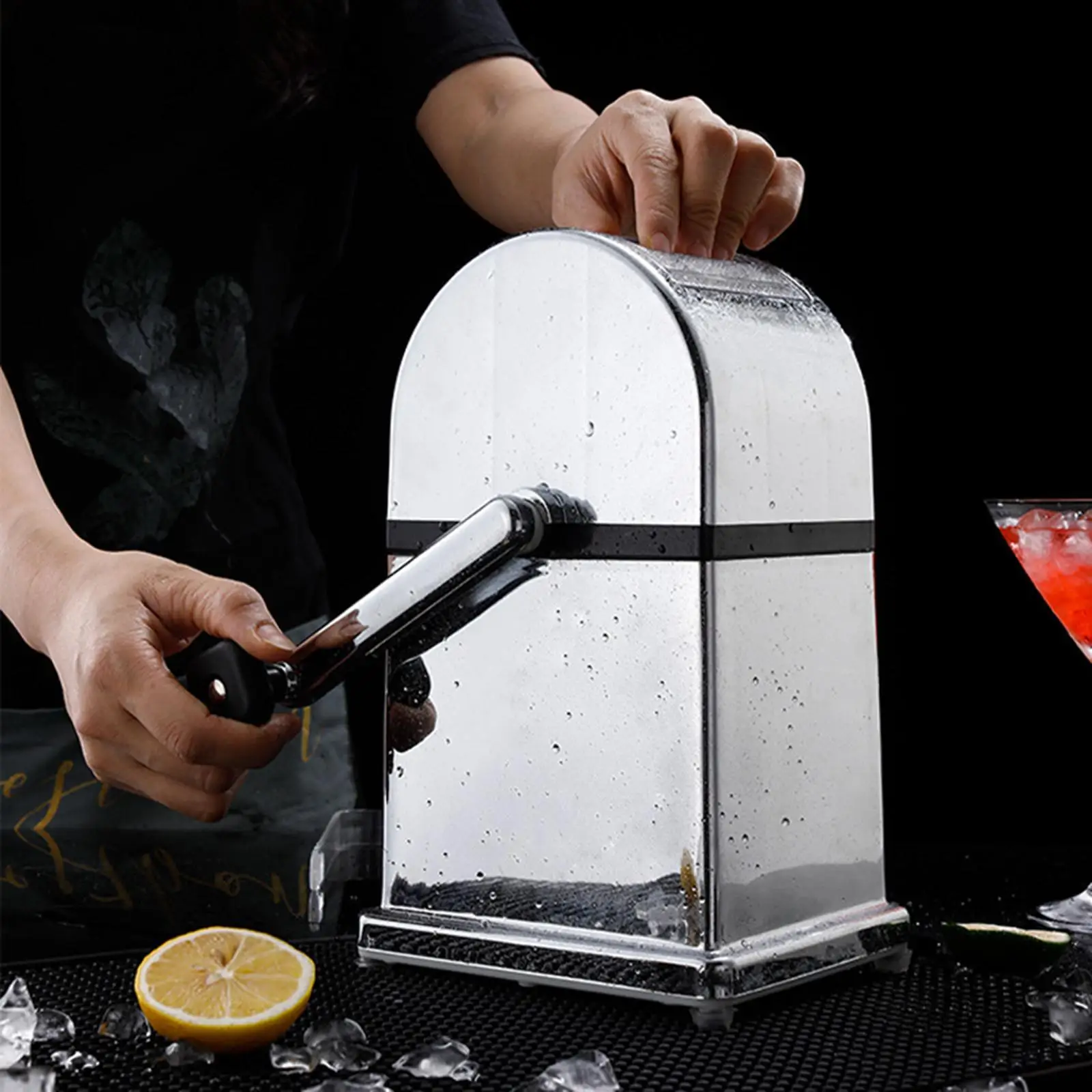 Trituradora de hielo, afeitadora de hielo antideslizante, molinillo de hielo para platos de hielo, barra de cócteles