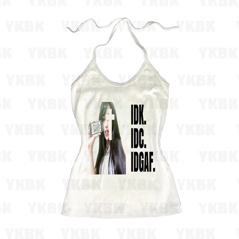 Harajuku Short Sleeves T-Shirt Y2k Punk Gothic Anime Print Tops Vintage Women Casual Streetwear Emo Girls Fashion Baby Loose