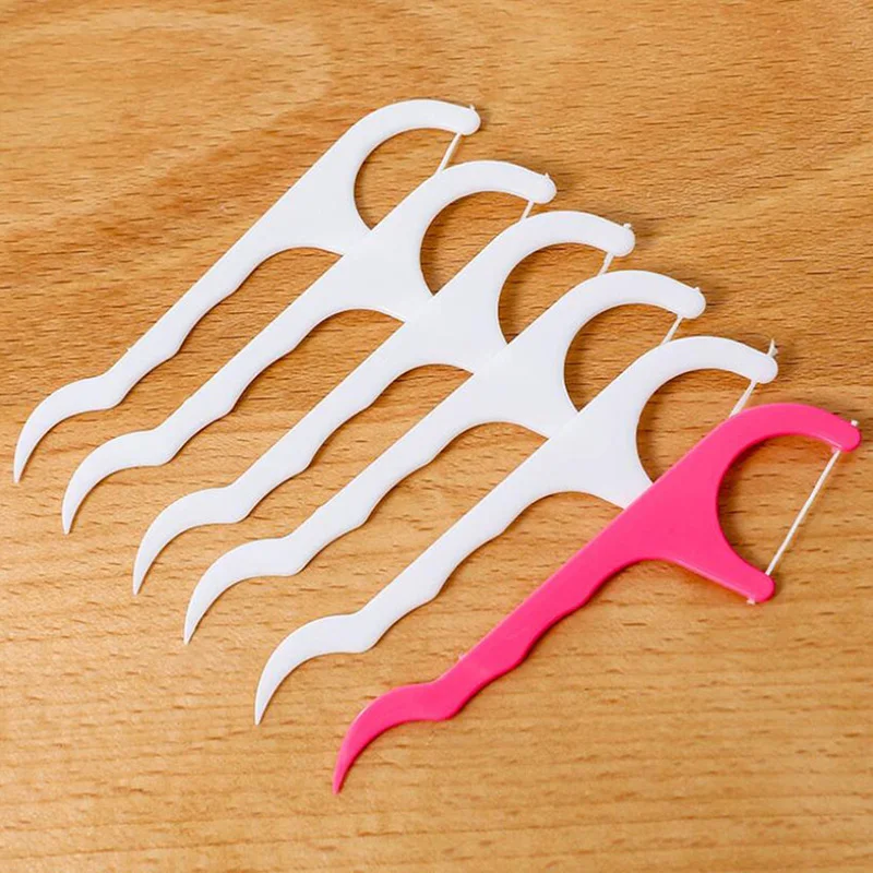 25Pcs/Set Dental Floss Flosser Interdental Brush Oral Hygiene Dental Cleaning Tooth Teeth Stick Toothpicks Floss Pick Oral Care