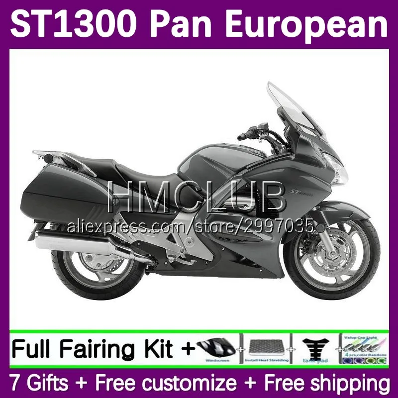 Fairing For HONDA Pan European grey glossy STX1300 ST1300 ST-1300 CC 30No.21 ST 1300 02 03 04 05 06 07 08 09 10 11 12 13 14 15