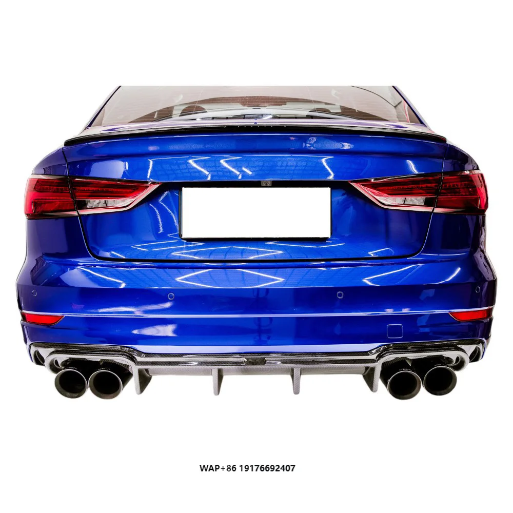 

2017-2019 forAudi A3 S3 High Performance Dry Carbon Fiber Rear Bumper Lip Diffuser New Condition