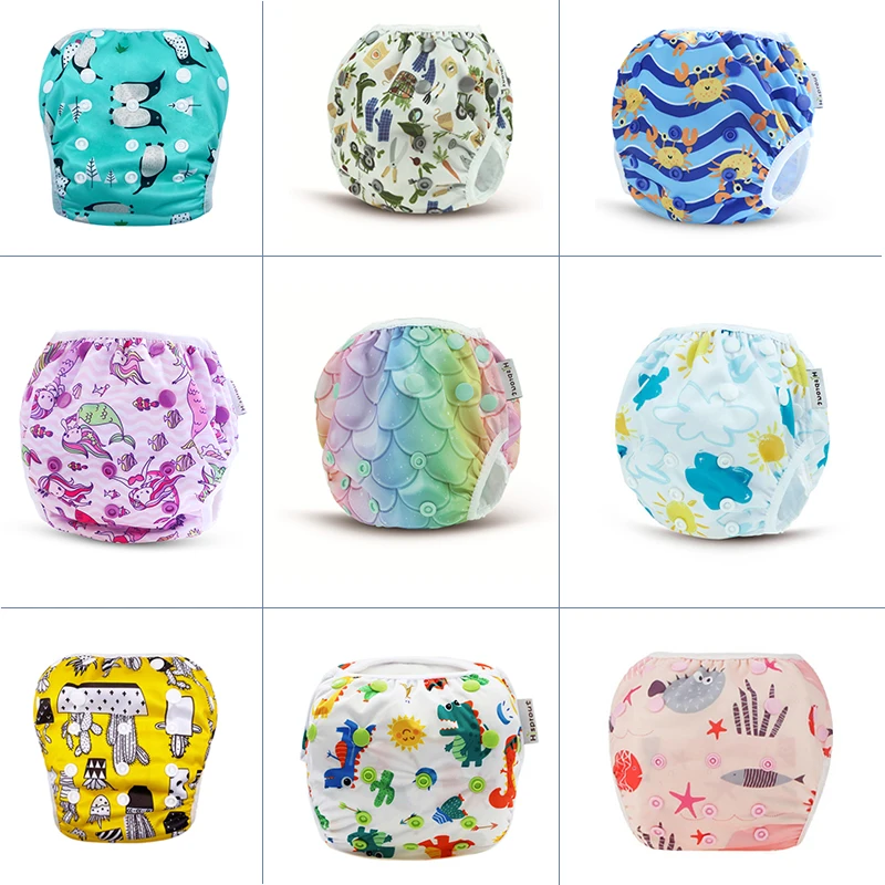 Waterproof Adjustable Cloth Diapers Pool Pant Swimming Diaper Cover Reusable Baby Nappies Newborn Swimwear Swim Trunks swimsuit