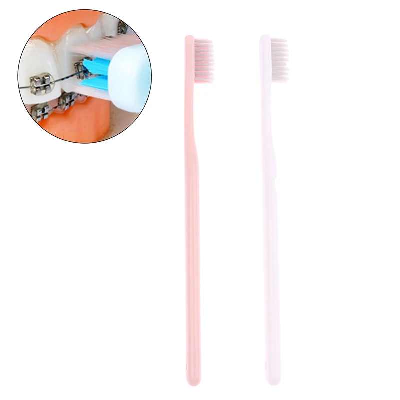 Brosses à dents orthodontiques propres pour adultes, brosse à dents dentaire, brosse à dents à poils souples, soins de santé bucco-dentaire, accolades orthodontiques, 1PC