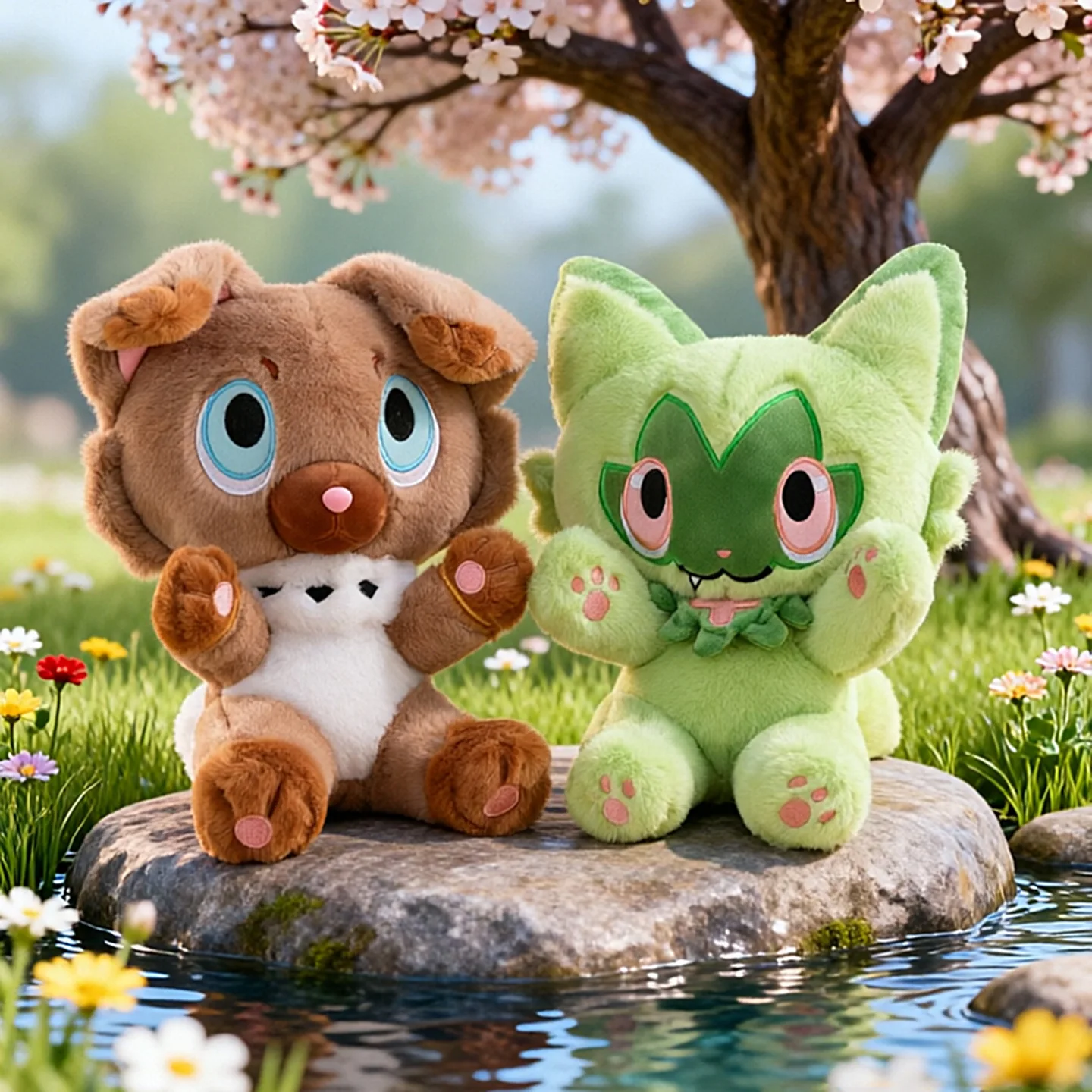 35cm-New-Pokémon-Plush-Toys-Cute-Rockruff-Cartoon-Pokemon-Sprigatito-Anime-Stuffed-Doll-Soft-Pillow-Birthday-Gift-Ornaments-Toy