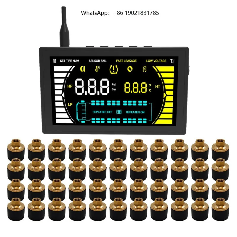 High-precision bus and truck tire pressure monitoring system (TPMS) with RS232 and RS485 output solutions with external sensors