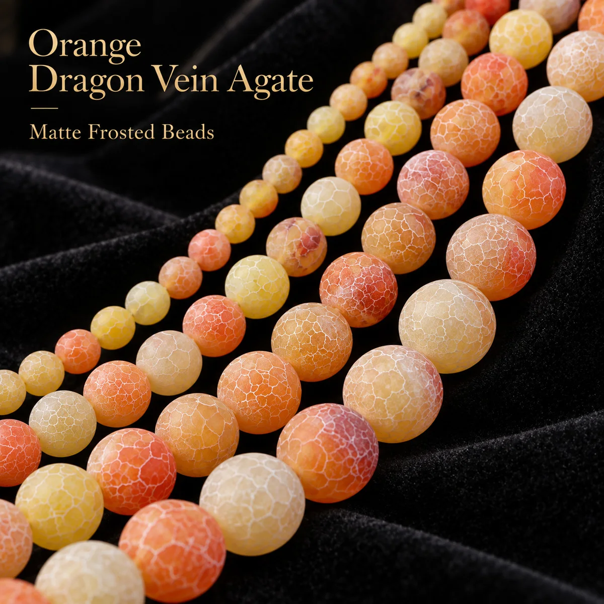 18-31Pcs 6-10mm Orange Weathered Agate Loose Beads for Making DIY Bracelets Necklaces Keychains Various Jewelry Accessories