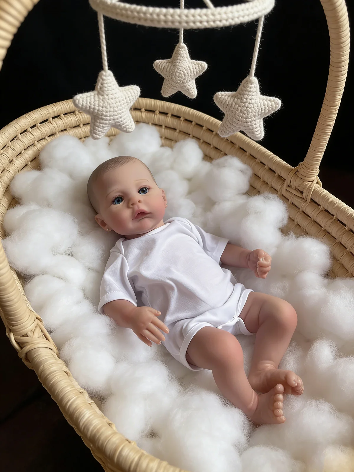 

Кукла-реборн Meadow 19 дюймов с мягким телом, 3D-кожей с видимыми венами, коллекционная художественная кукла, подарок