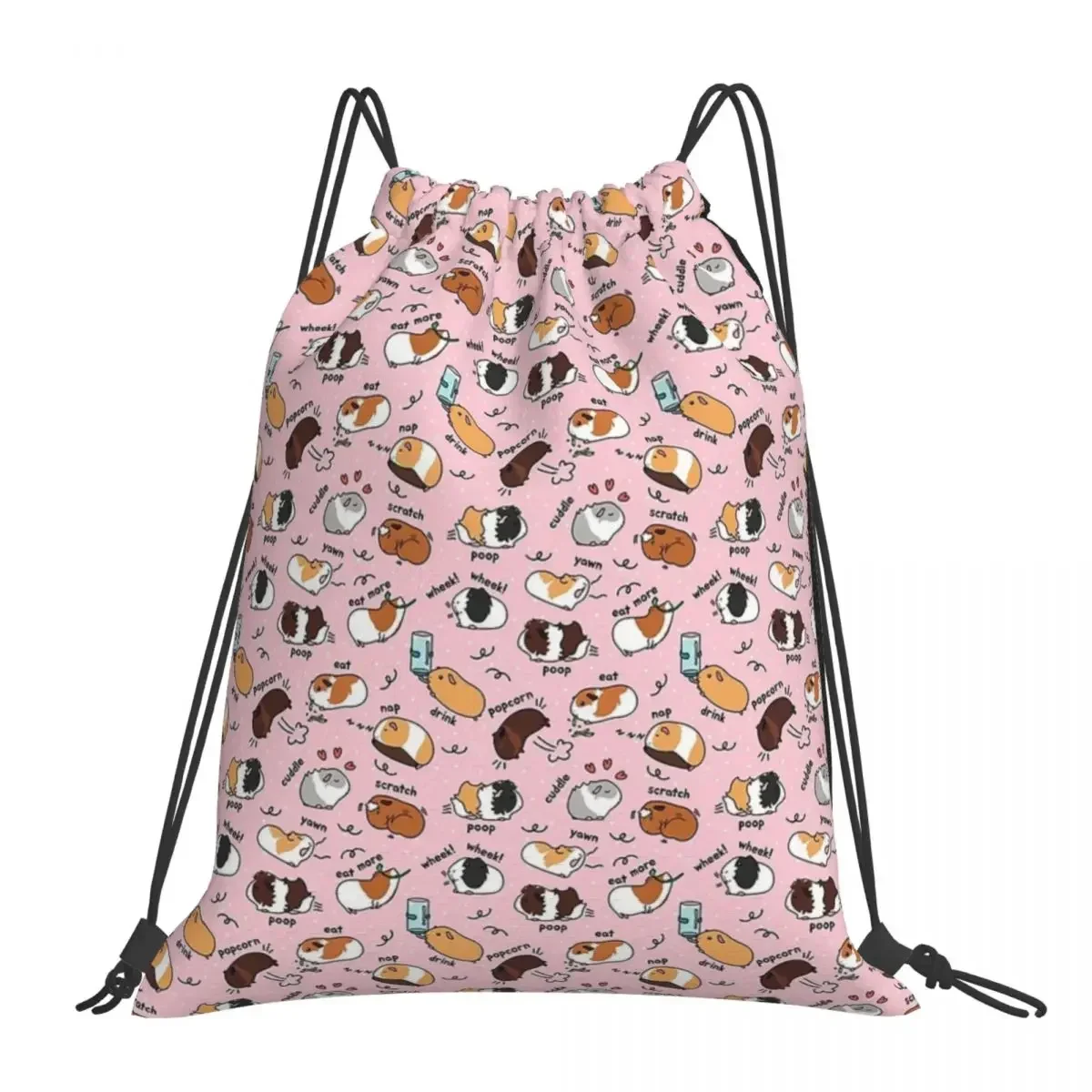 

Guinea Pigs Backpacks Casual Portable Drawstring Bags Drawstring Bundle Pocket Sports Bag BookBag For Travel School