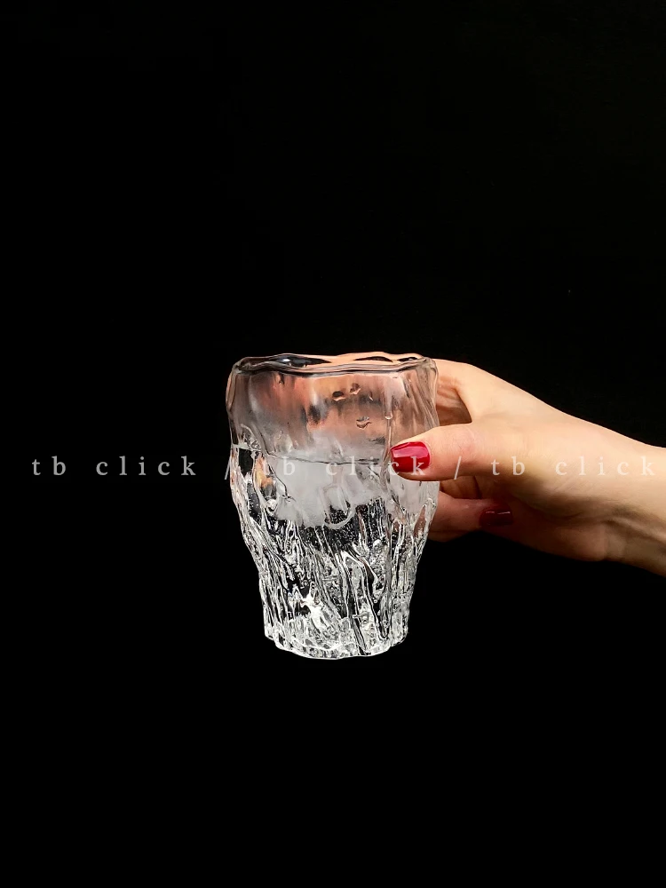 Wrinkled Extremely Frozen Glass Water Cup High Temperature Cold Drink Cup Foreign Wine Cup Bubble Water Cup Fruit Juice Cup