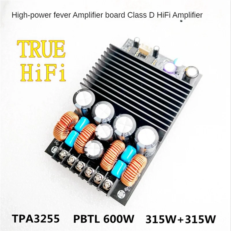 TPA3255 315W+315W HIFI Amplifier Board 2.0-Channel Stereo Class D Amplifier with Bluetooth Decoding Receiving Function