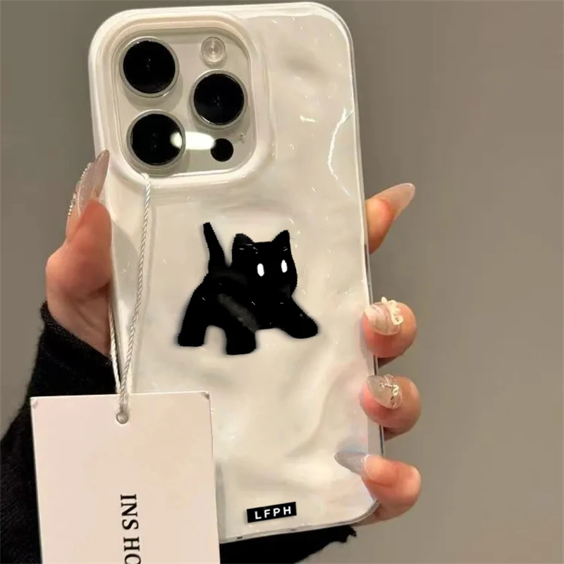 Cute Fuzzy Cat Shockproof iPhone Case