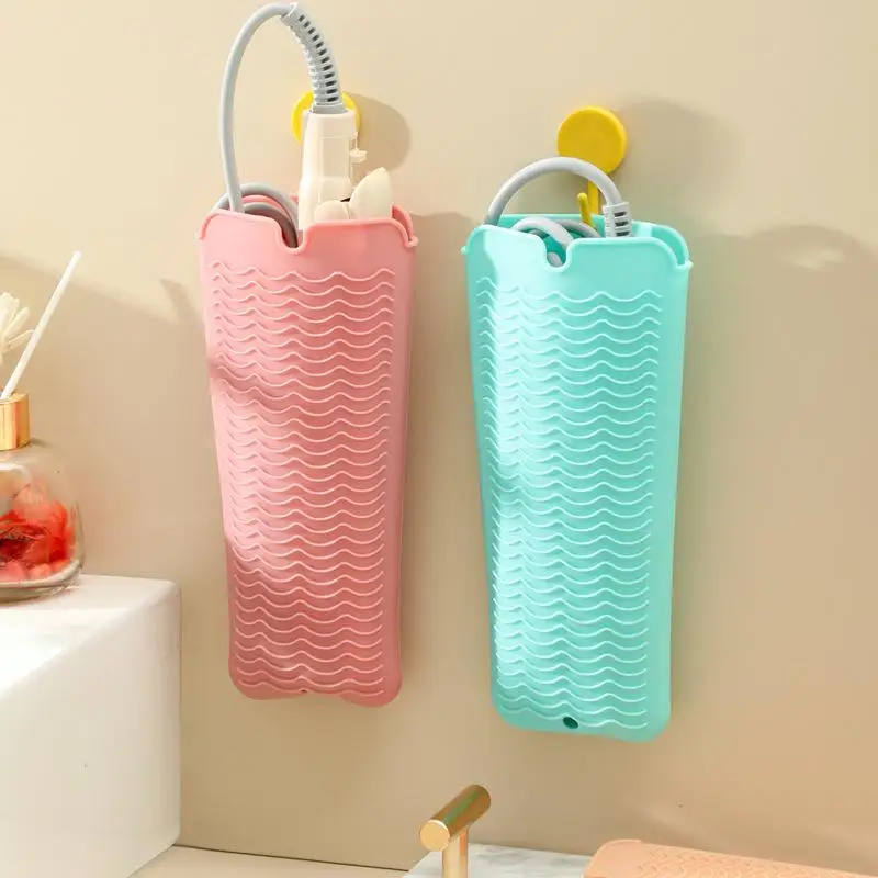 1Pcs Silicone Heat Resistant Pad Pouch Storage Bag Insulation Mat For Hair Straightener Heat Curling Stick Curler Cover