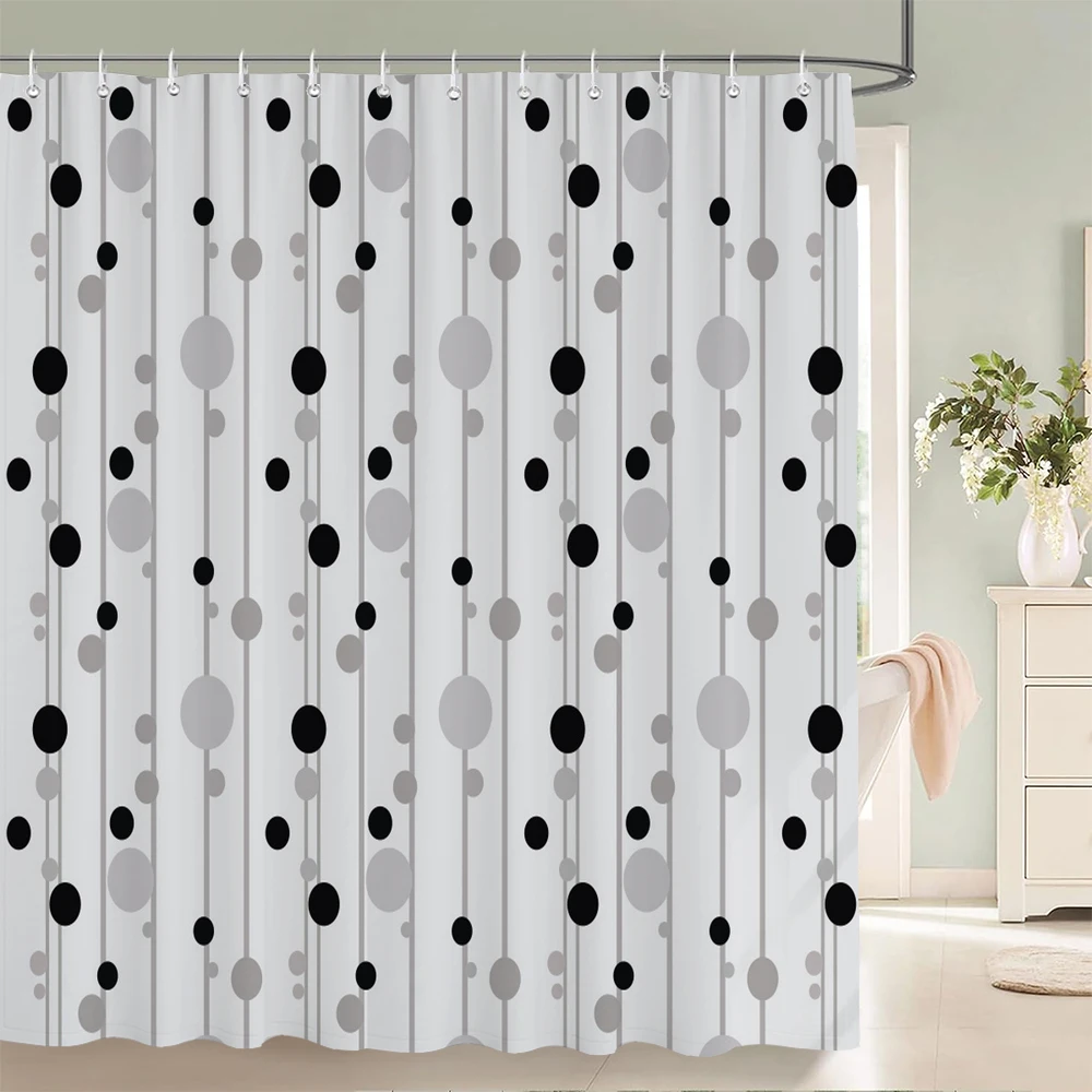 

Waterproof Shower Curtains for Bathroom Home Decor Polyester Fabric Shower Curtains Geometric Pattern Multi-size Shower Curtain