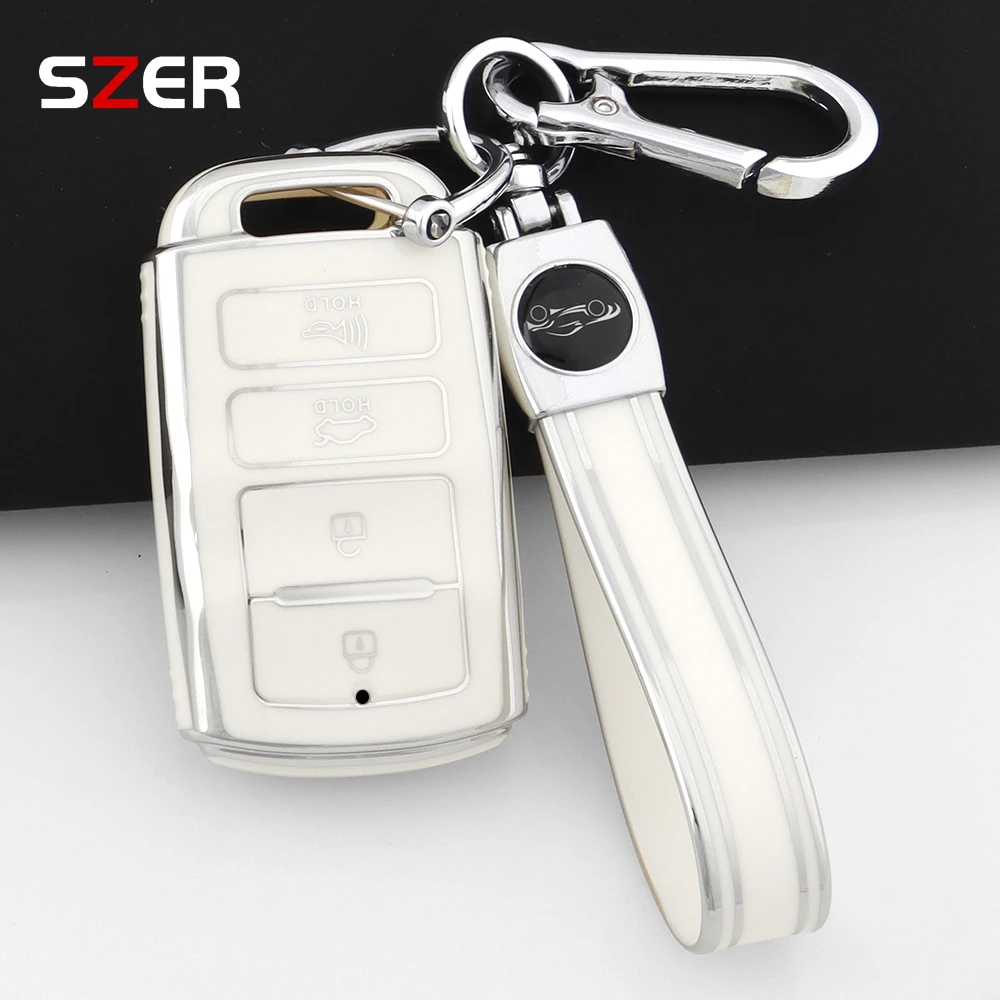 حافظة مفاتيح السيارة عن بعد من البولي يوريثان غطاء شل فوب لكيا كادينزا K7 K-04 سلسلة K9 سورينتو K900 حامي حقيبة سلسلة مفاتيح اكسسوارات السيارات #1