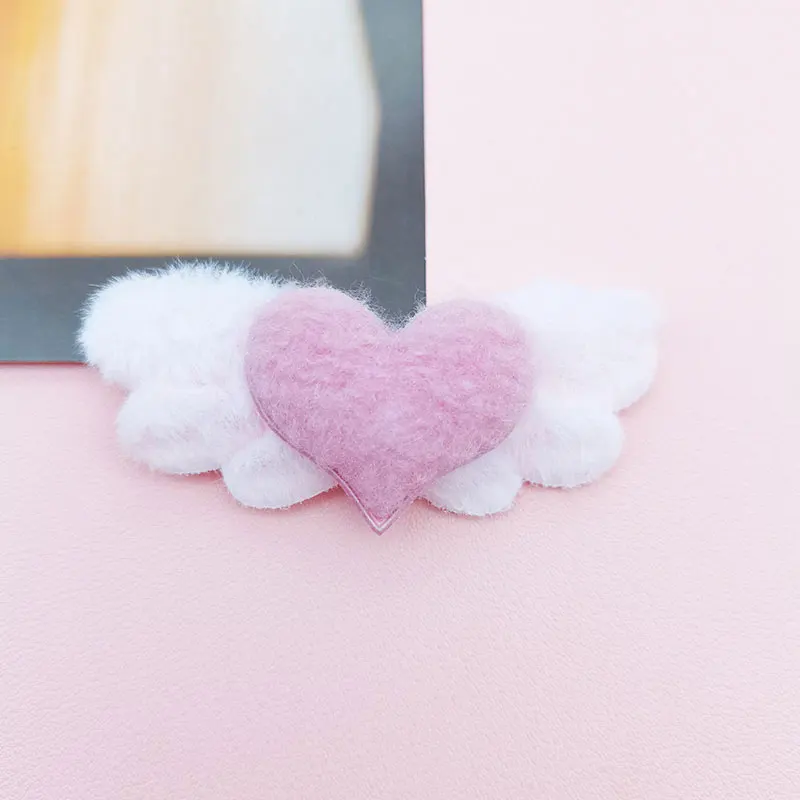 20 Stück Herz-, Stern- und Engelsflügel-Applikationen, gepolstert, zum Selbermachen, für Haarspangen und Hüte, süße Flügel-Accessoires, Aufnäher – Detail 9
