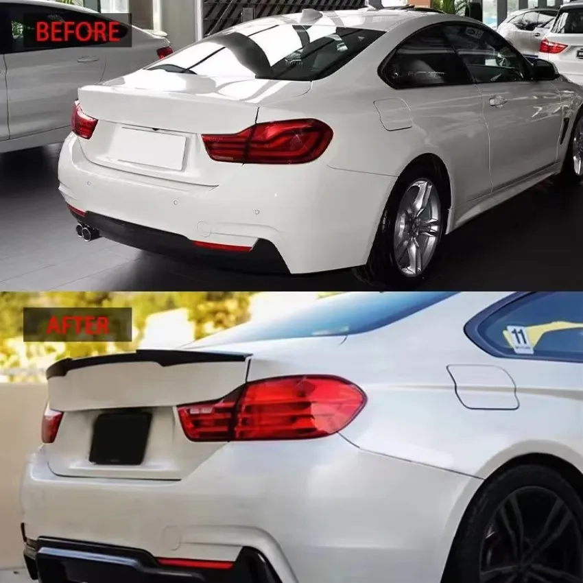 Rear Trunk Wings Spoiler Boot Lip Spoiler Tail Fin Decoration for BMW 4 Series F32 2-Door Coupe 428i 435i 2013-2019 Body Kits